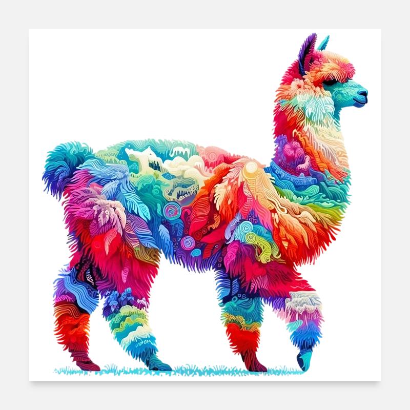 Alpaka Poster 60x60 cm