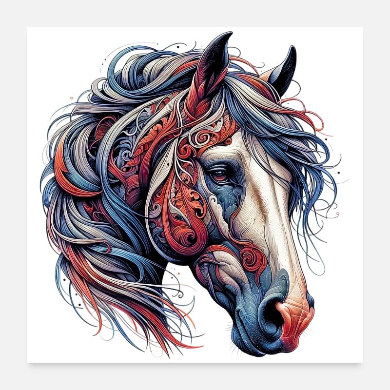 Cheval Poster 60 x 60 cm