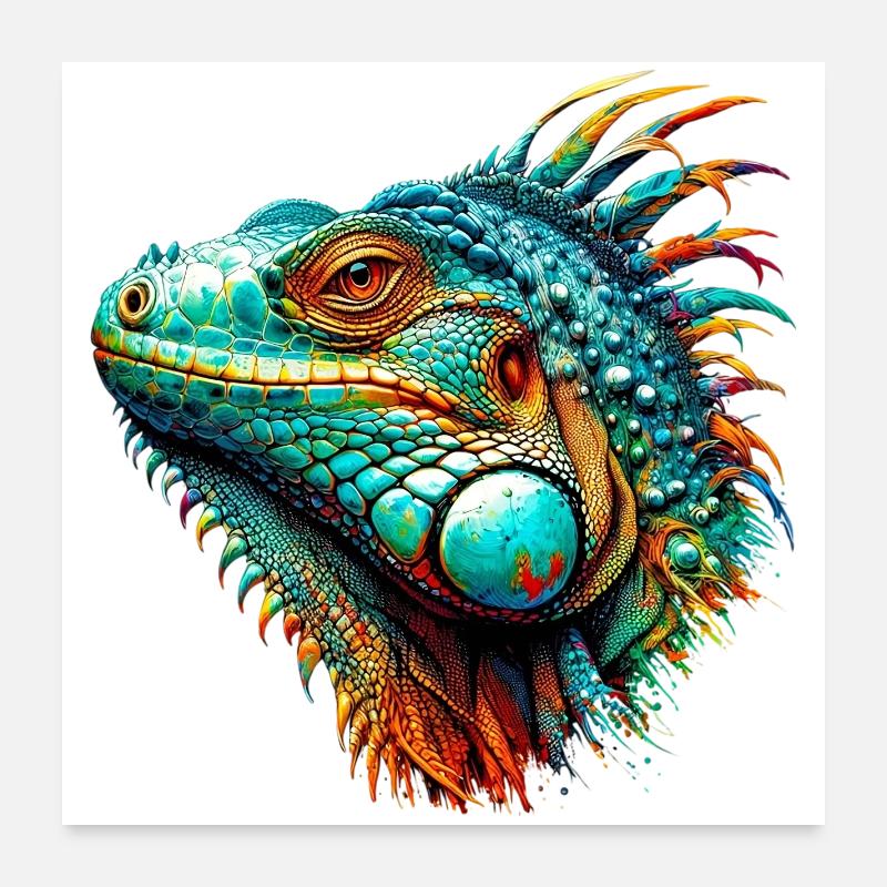 Iguana Poster 24" x 24" (60x60 cm)