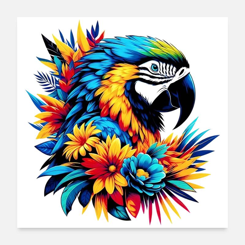Papagei Poster 60x60 cm