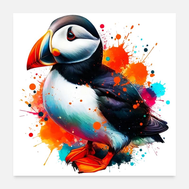 Macareux Poster 60 x 60 cm