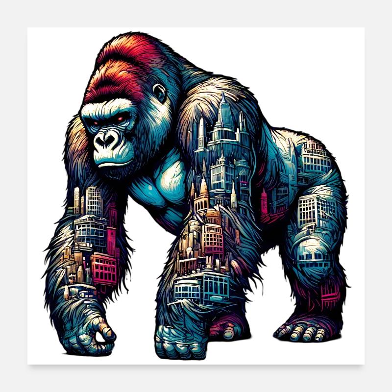 Gorilla Poster 60x60 cm