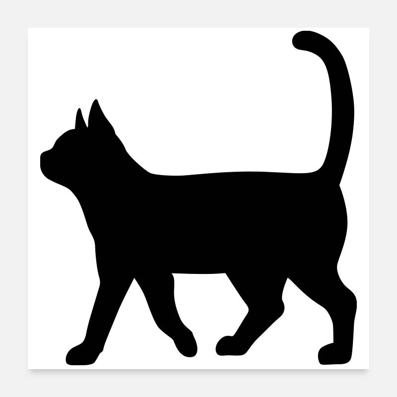 Silhouette teckel – Motif chien classique Poster 60 x 60 cm