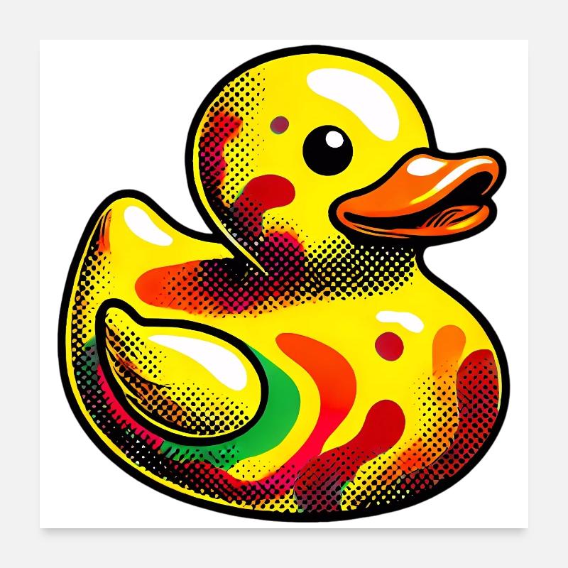 Caneton Canard Canard Canard Poster 60 x 60 cm