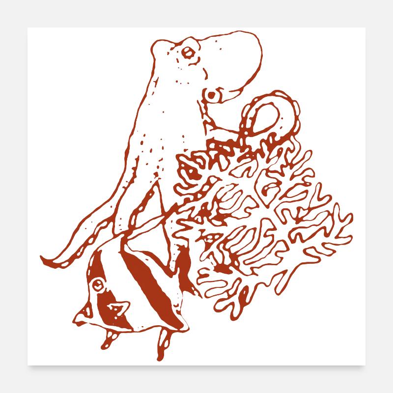 PIEUVRE Poster 60 x 60 cm