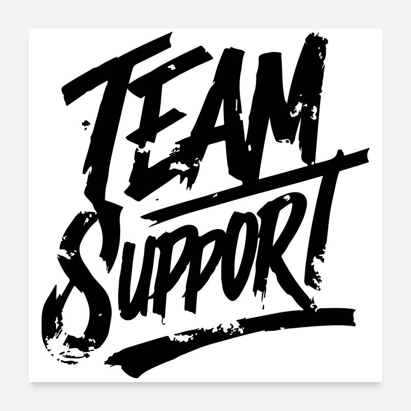Team Support Verein Poster 60x60 cm