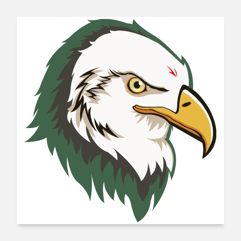 Eagle Head Poster 60x60 cm