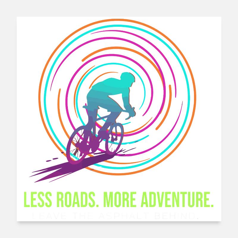 Aventure cycliste : Spirale néon Poster 60 x 60 cm