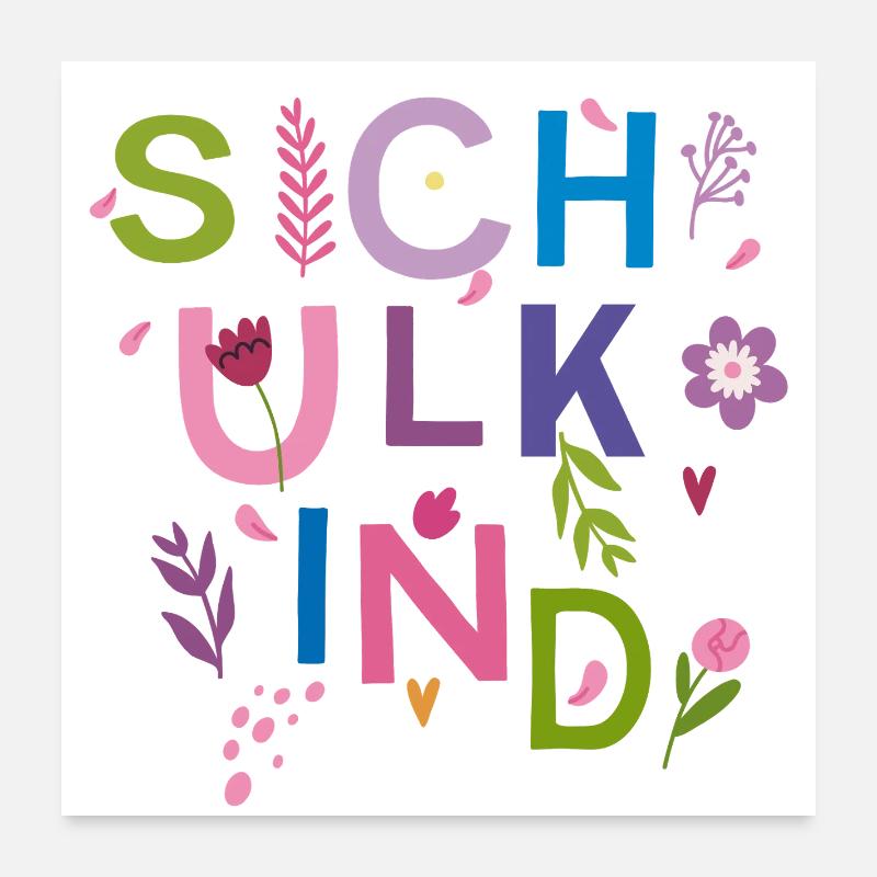 Écolier Poster 60 x 60 cm