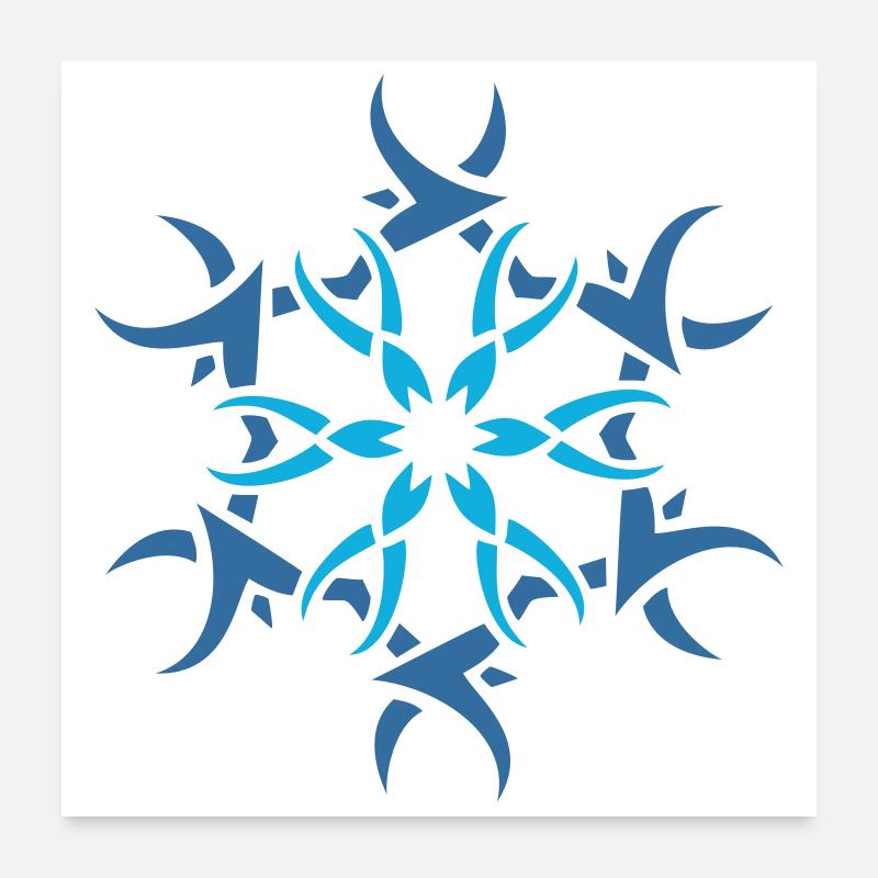 Logo flocon de neige Poster 60 x 60 cm