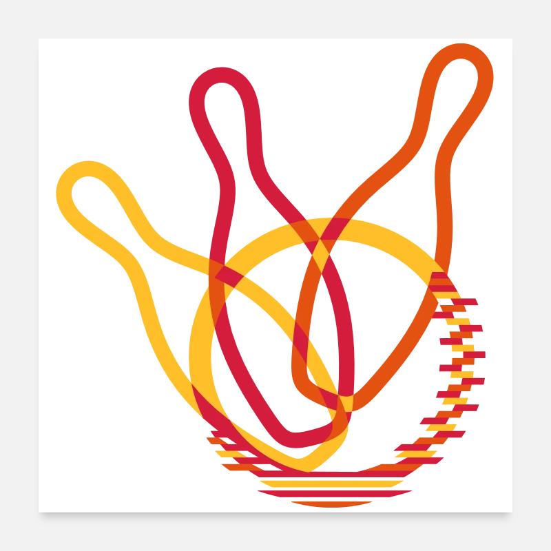 ninepins Design Poster 24" x 24" (60x60 cm)