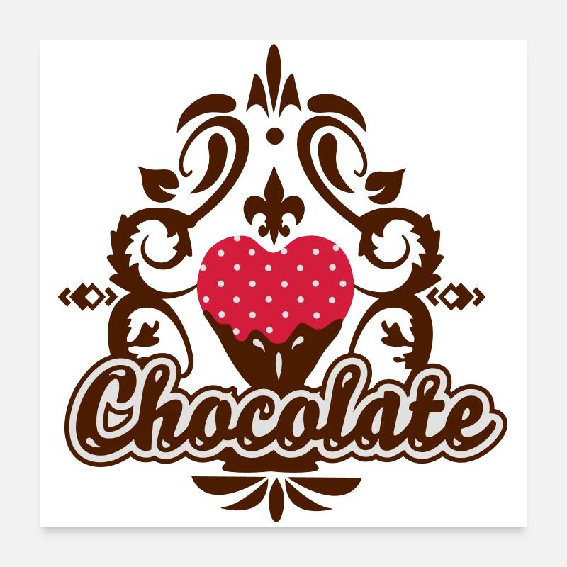 chocolat design Poster 60 x 60 cm