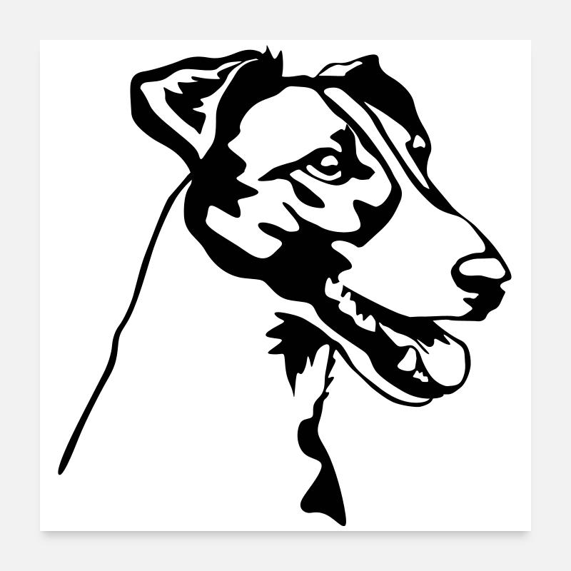Fox terrier head Poster 24" x 24" (60x60 cm)
