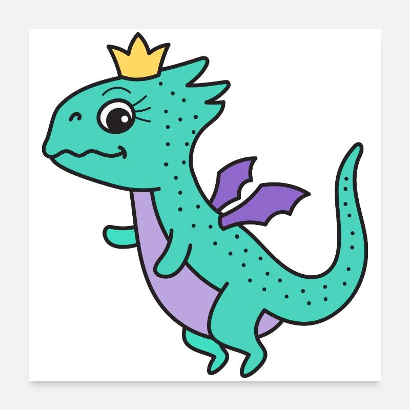Drache Drachen Poster 60x60 cm
