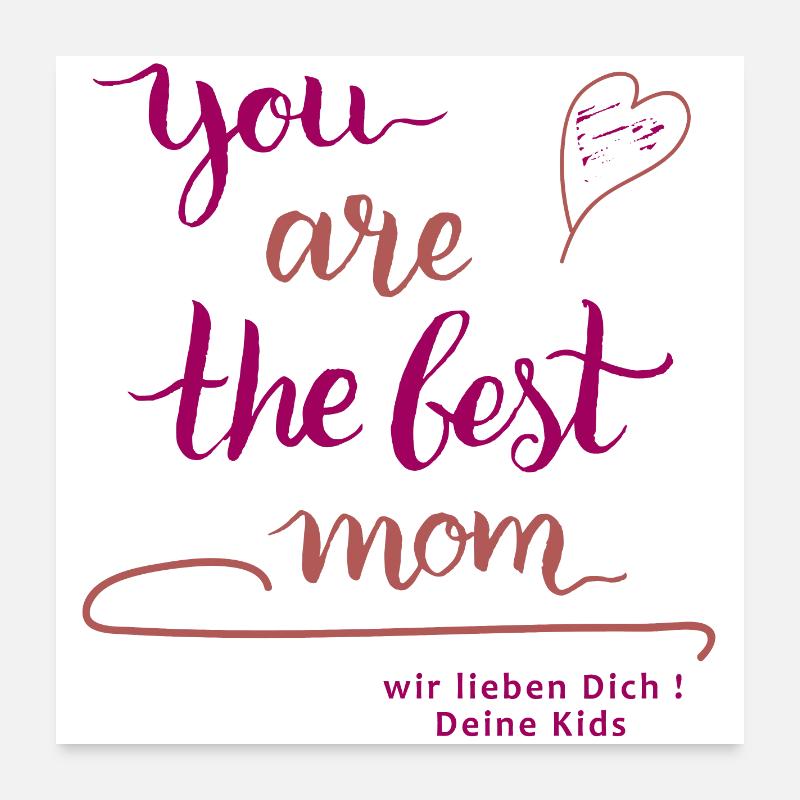 Muttertag, best Mom Poster 60x60 cm