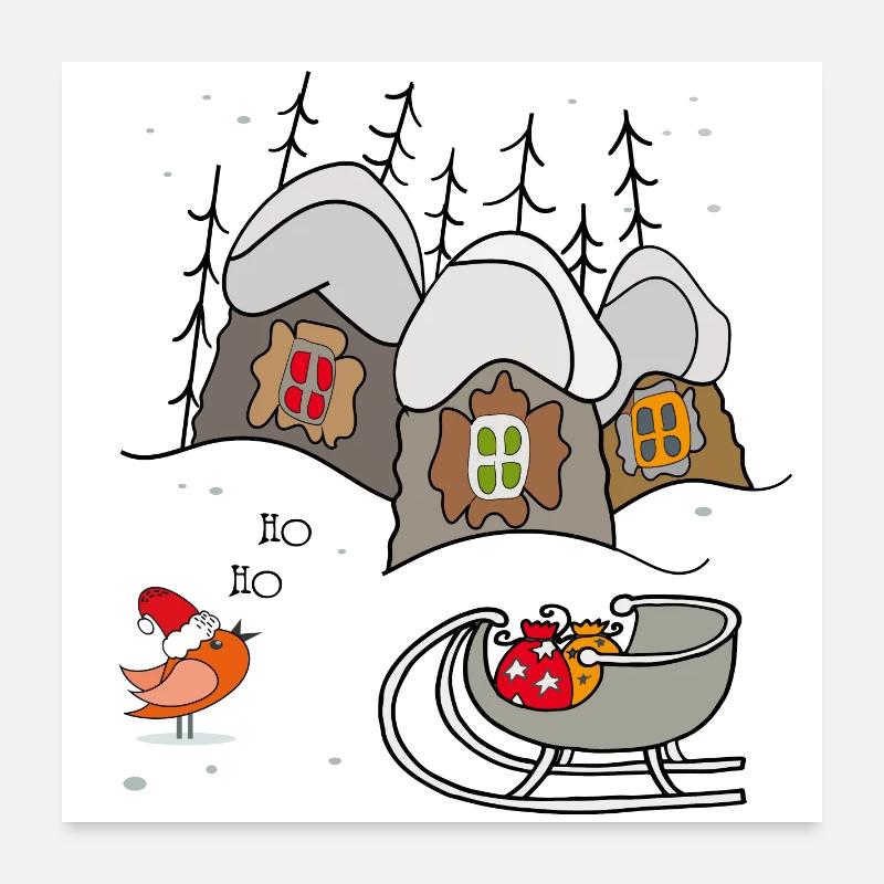 Weihnachten Winterzauber Poster 60x60 cm