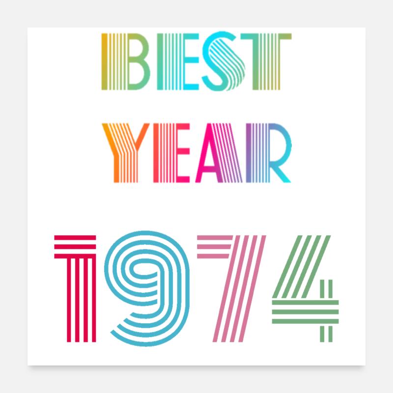 BEST YEAR Poster 60 x 60 cm
