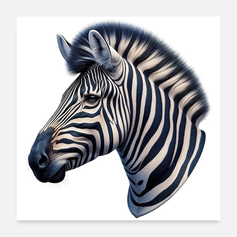 Zebra Poster 60x60 cm