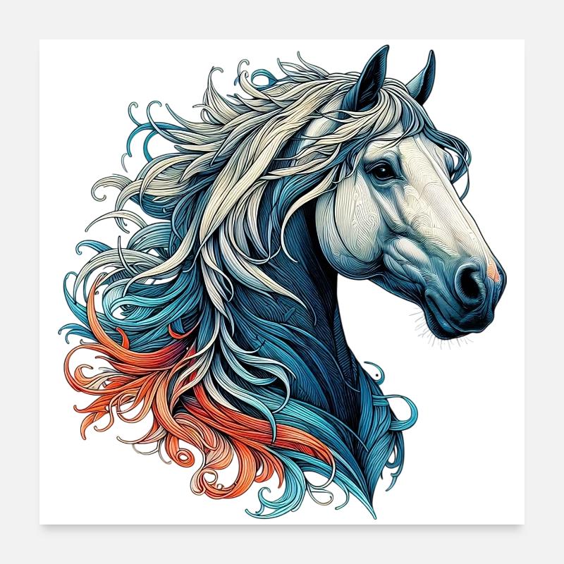 Cheval Poster 60 x 60 cm