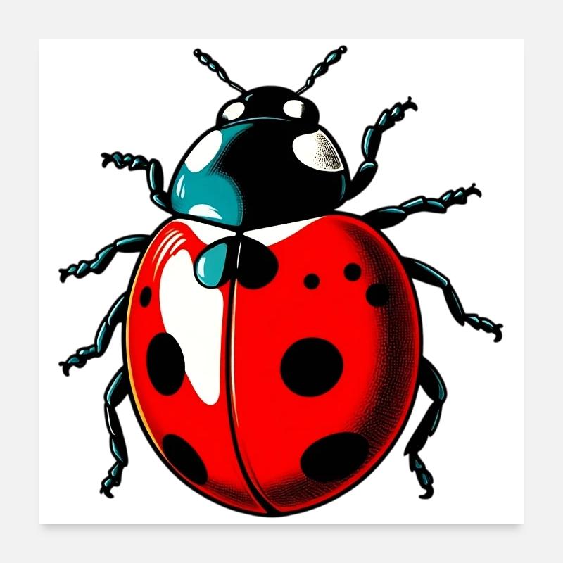 Ladybird - Poster 24" x 24" (60x60 cm) - white