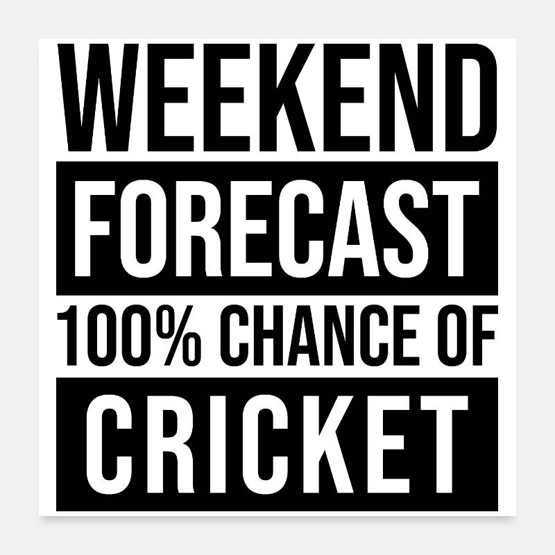 Cricket - Poster 24" x 24" (60x60 cm) - white