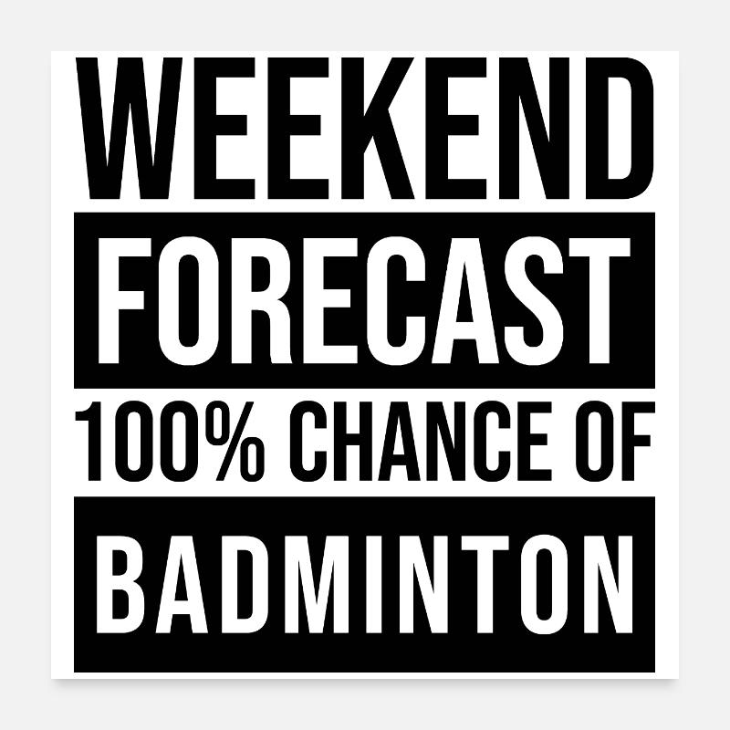 Badminton Poster 24" x 24" (60x60 cm)
