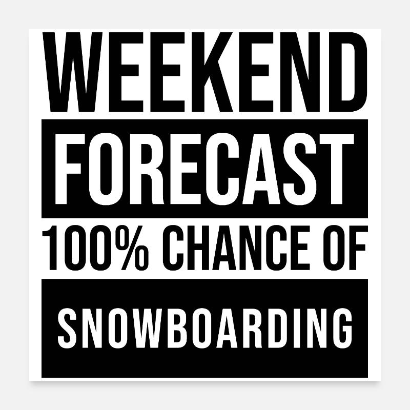 Snowboard Poster 24" x 24" (60x60 cm)
