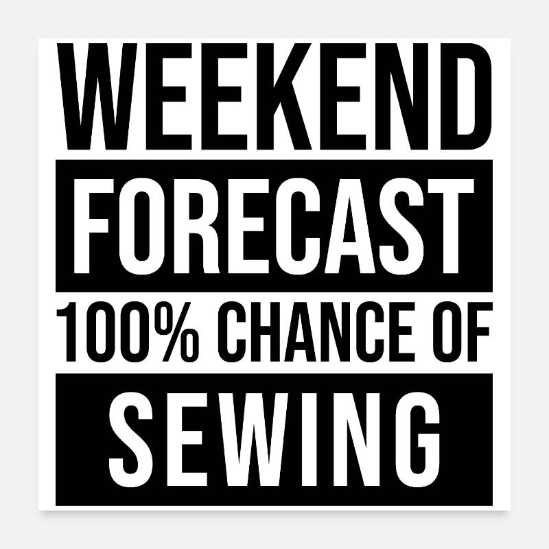 Näharbeit Poster 60x60 cm