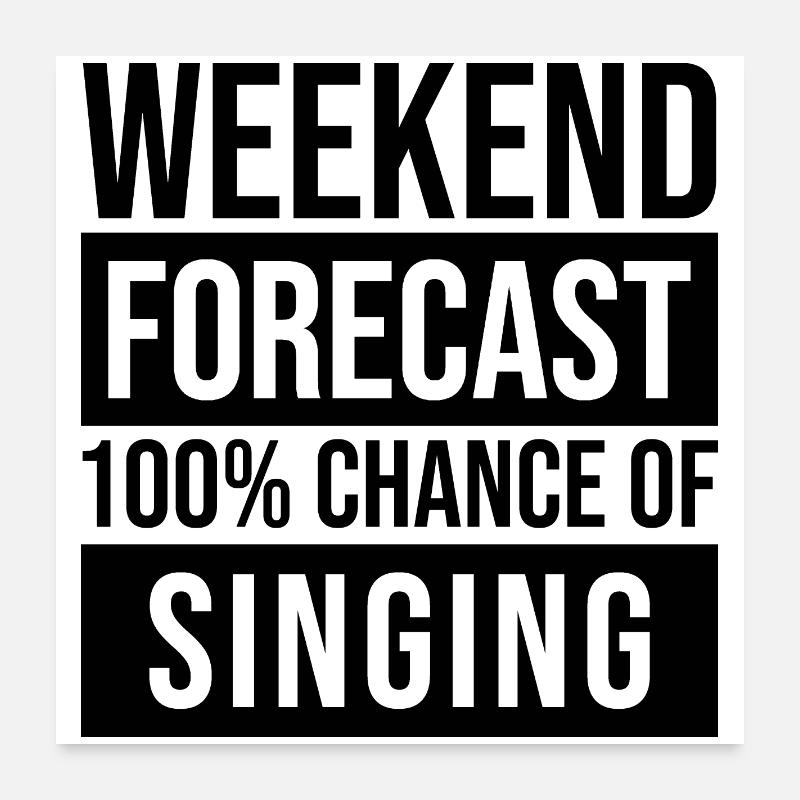 chant - Poster 60 x 60 cm - blanc