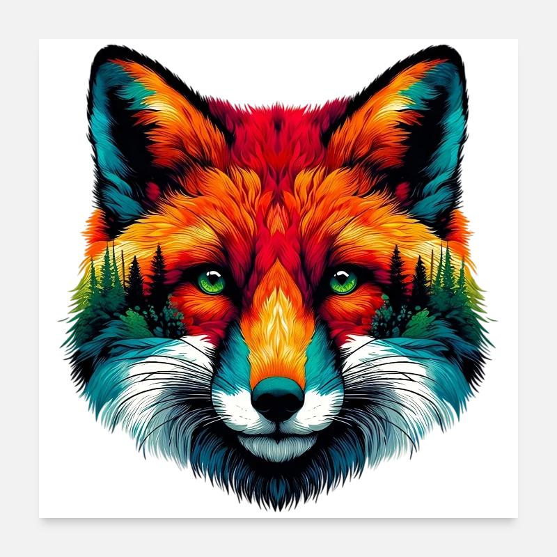 Renard Poster 60 x 60 cm