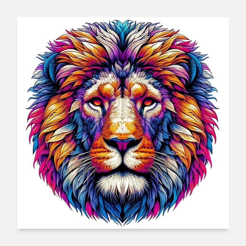 Lion Poster 24" x 24" (60x60 cm)
