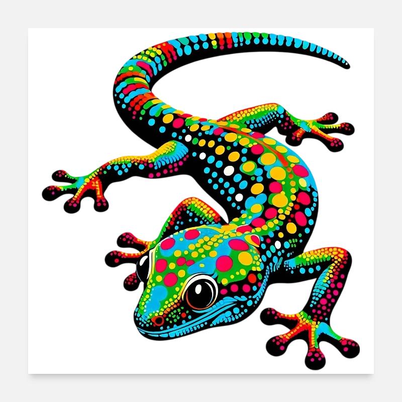 Gecko Poster 24" x 24" (60x60 cm)