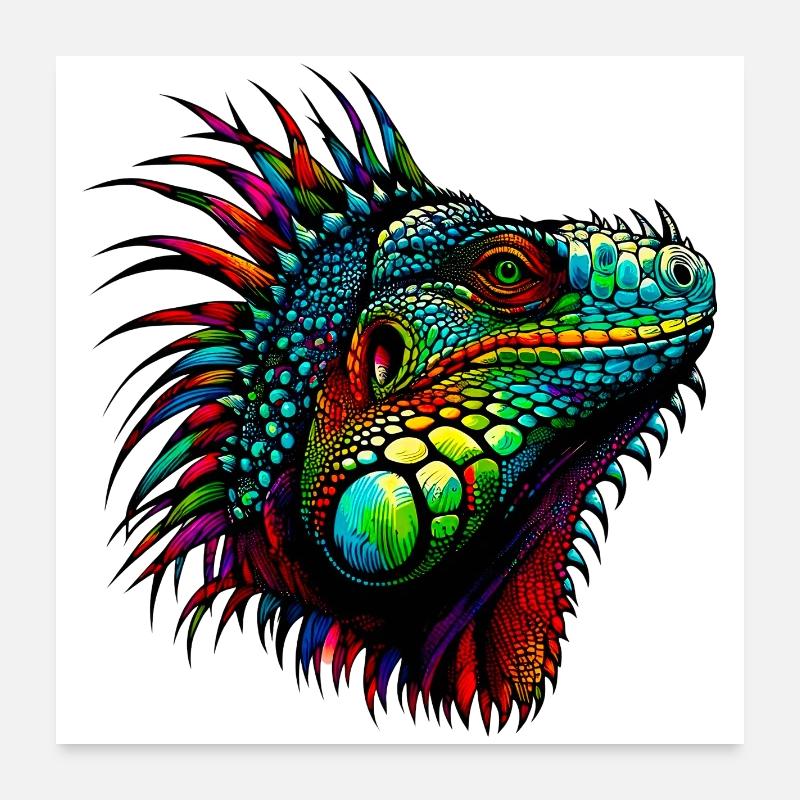 Iguane Poster 60 x 60 cm