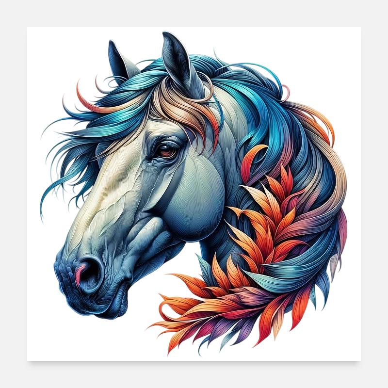 Pferd Poster 60x60 cm
