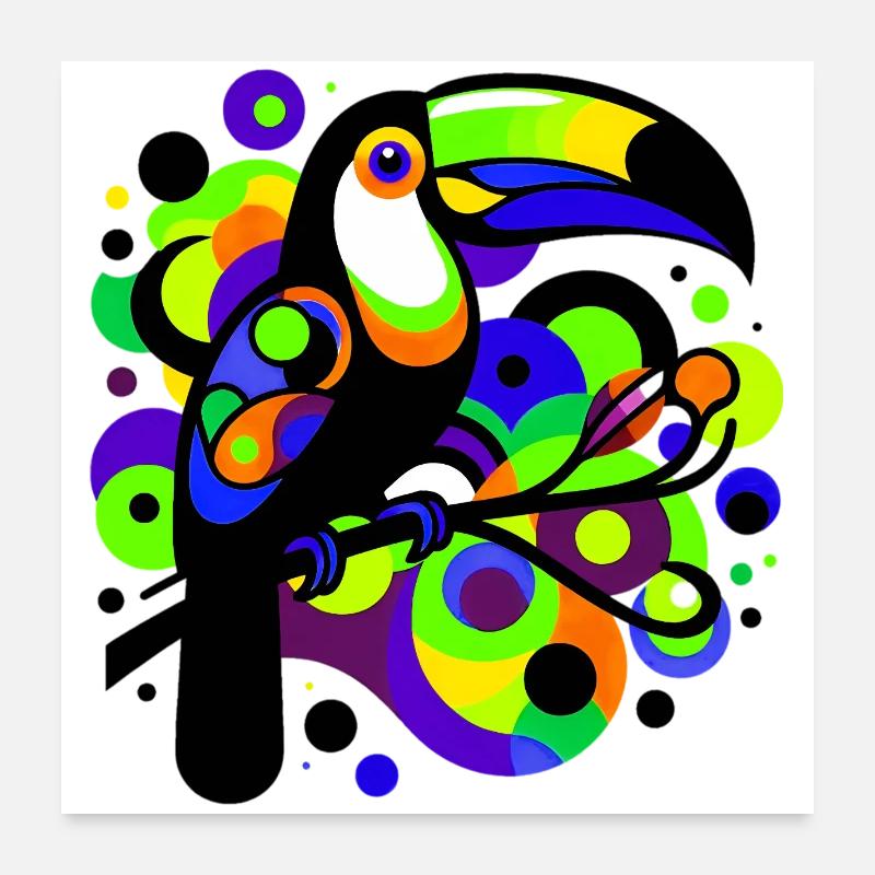 Toucan Poster 60 x 60 cm