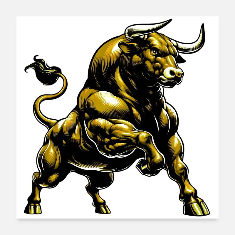 Stier Poster 60x60 cm