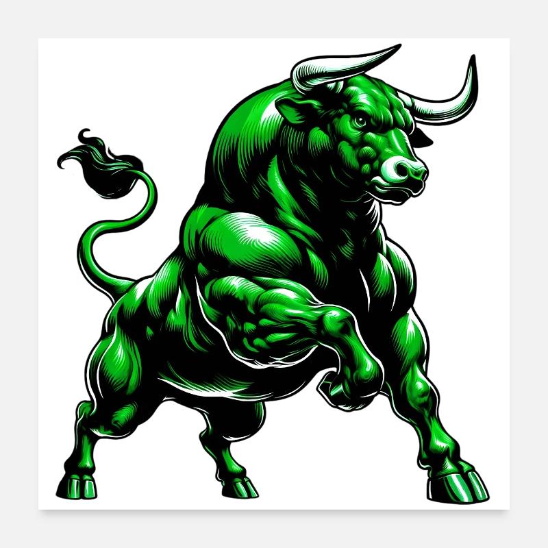 Bull Poster 24" x 24" (60x60 cm)
