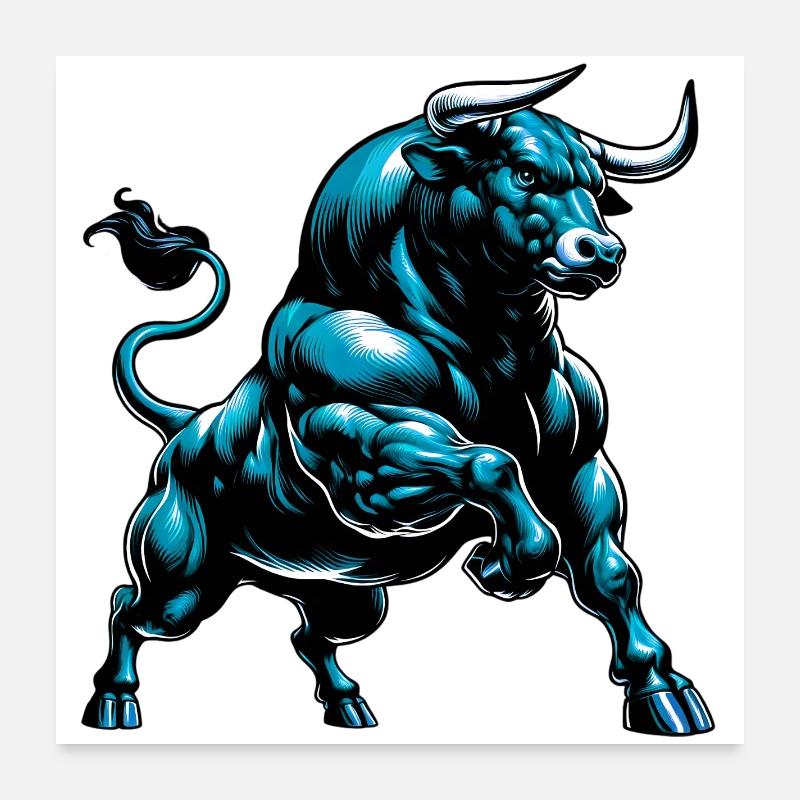 Stier Poster 60x60 cm