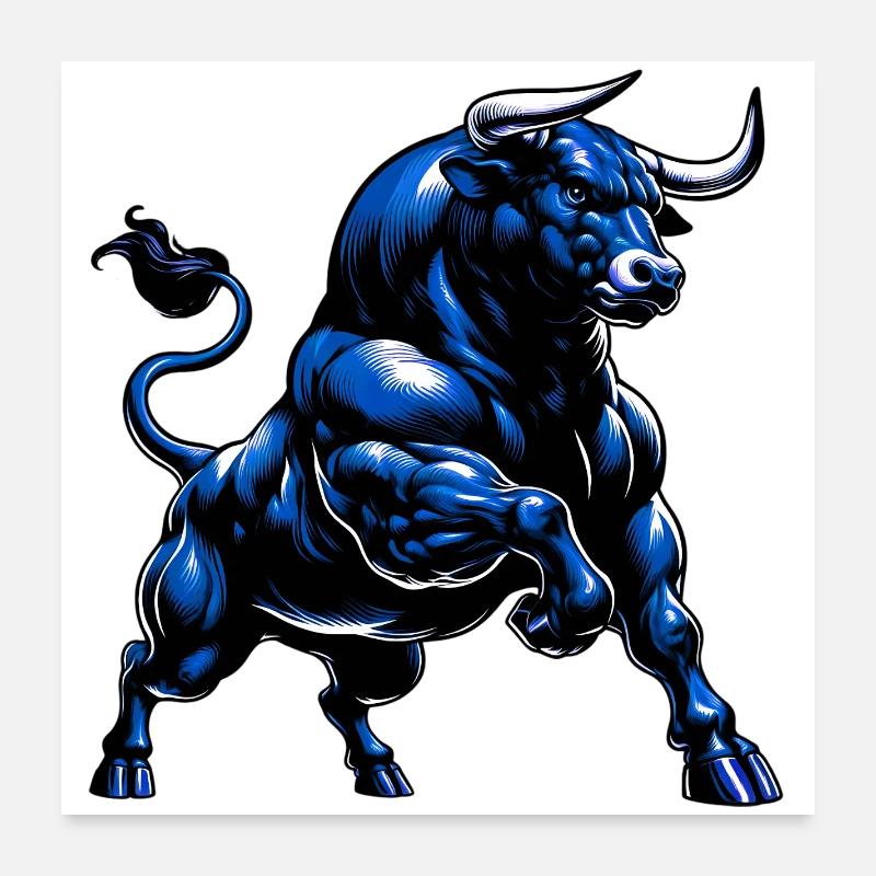 Bull Poster 24" x 24" (60x60 cm)