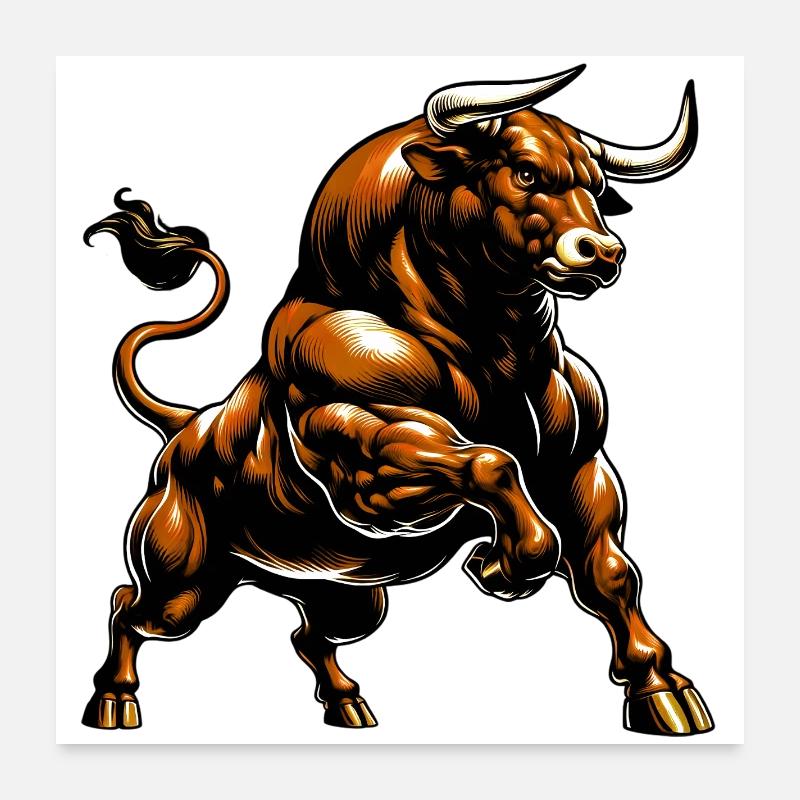 Stier Poster 60x60 cm
