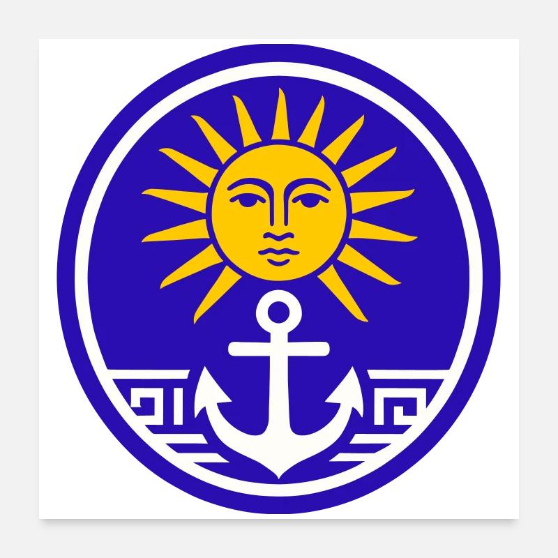 Greece Sun Poster 60x60 cm