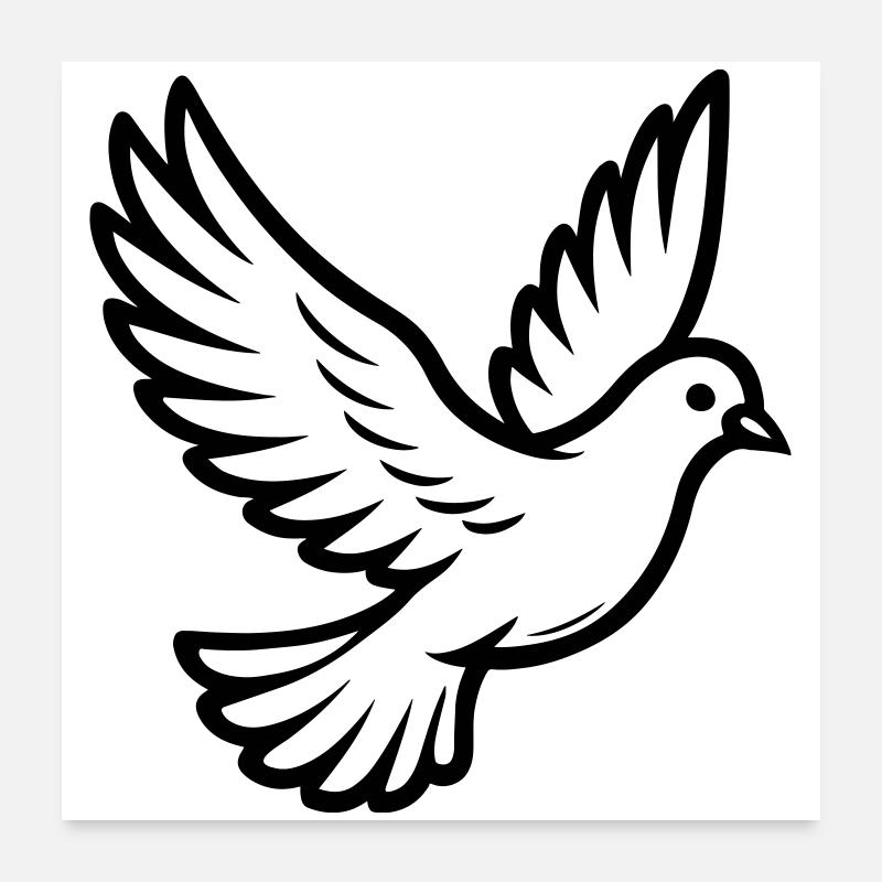 Dove Bird Poster 24" x 24" (60x60 cm)