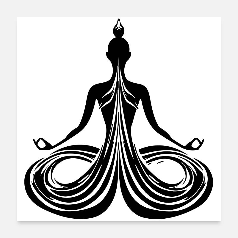 Meditation Energy Flow Poster 24" x 24" (60x60 cm)