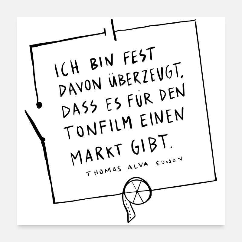 Thomas Edison Schaltkreis Poster 60x60 cm