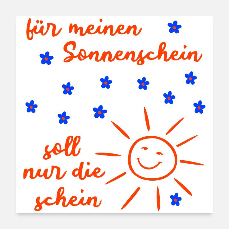 Sonnenschein  Poster 60x60 cm