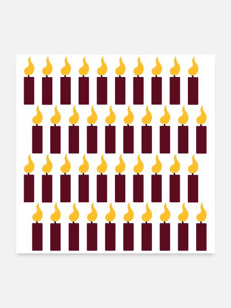 40.Geburtstag - Poster 60x60 cm - Weiß - Vorne
