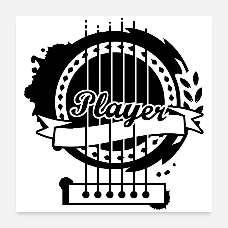 A sound hole of a classical guitar Poster 24" x 24" (60x60 cm)