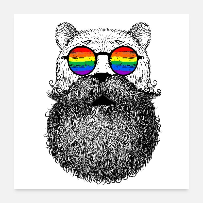 Rainbow Eye Duo Poster 24" x 24" (60x60 cm)