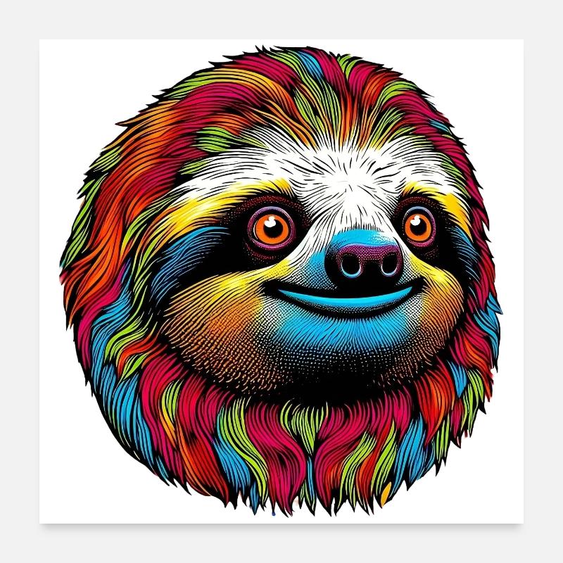 Sloth Poster 24" x 24" (60x60 cm)
