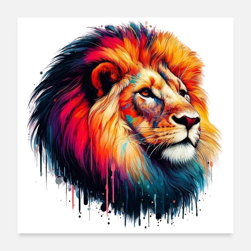 Löwe Poster 60x60 cm